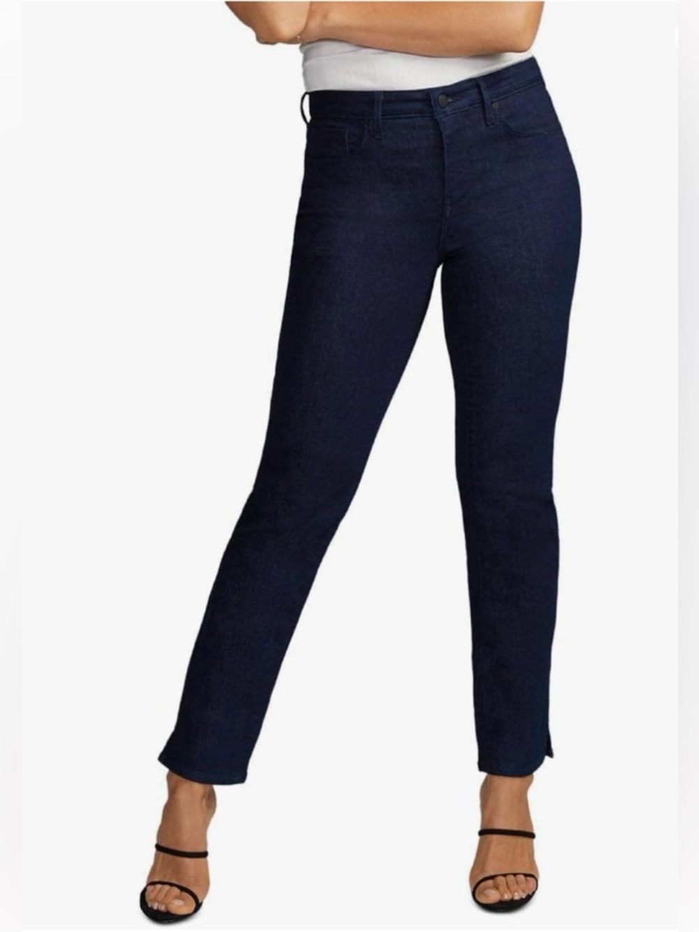 Curves 360 Black Slim Straight Jeans